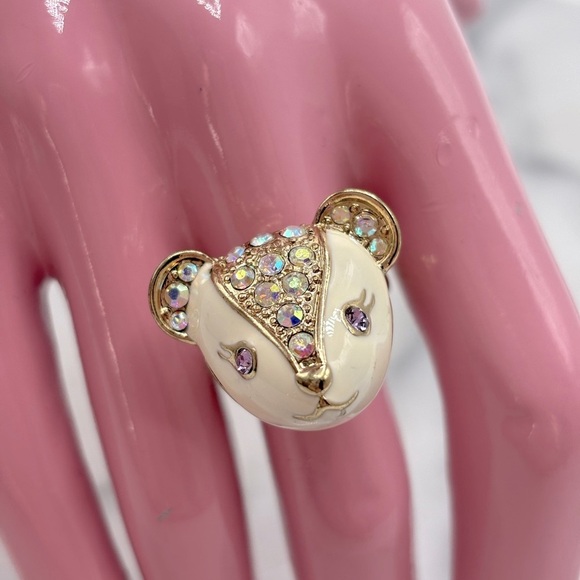 Crystal Teddy‎ Bear Ring Jewelry - Picture 1 of 6